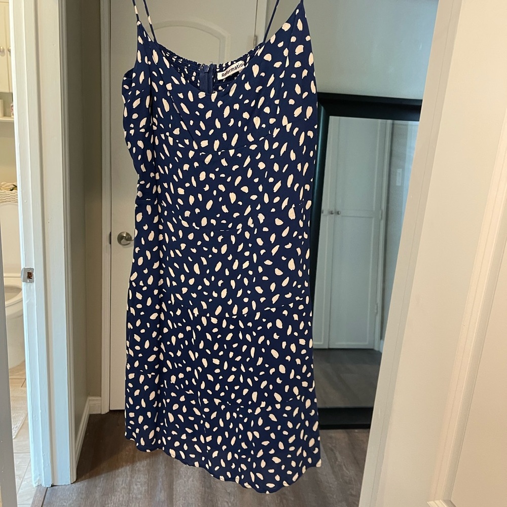 Reformation size 12 animal print mini dress!